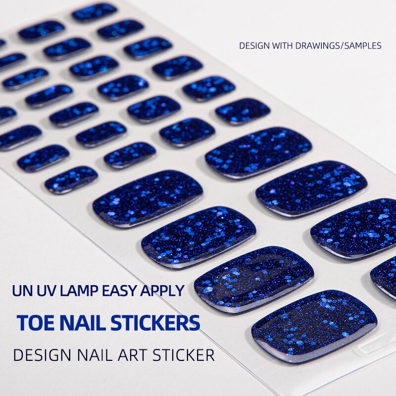 Press on Nail Stickers - Strongest Glue French Design Toes 3D Gel Art Salon Tool