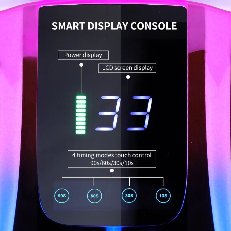 96w UV Nail Lamp - 42 Leds High Power Digital Frequency Display Salon Tool