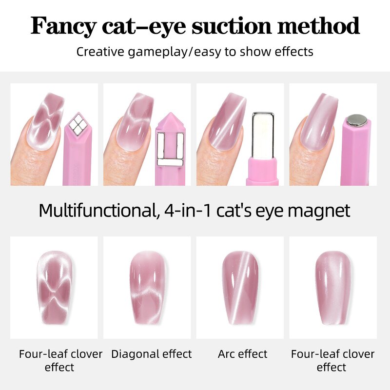 4 in 1 Cat Eye Magnet - Super Strong Multi Functional Gel Nail Polish Art Tool