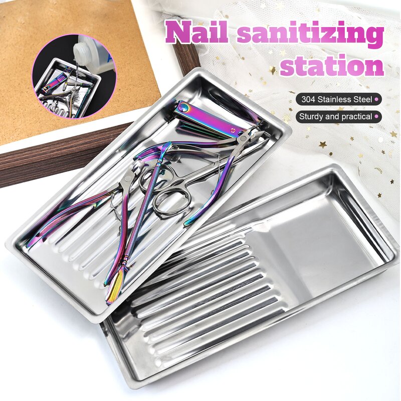 Stainless Steel Sterilization Tray - Wholesale Nail Tool Disinfect Alcohol Plate