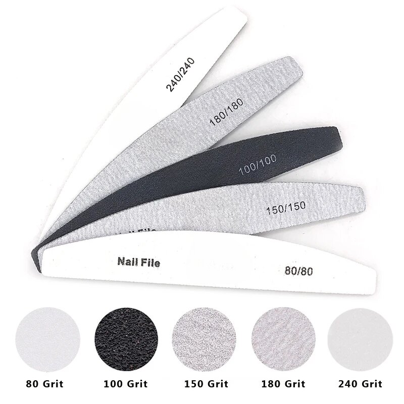 Double-Sided Nail File - Durable Fully Washable Custom Logo 100/180 Grit Tool