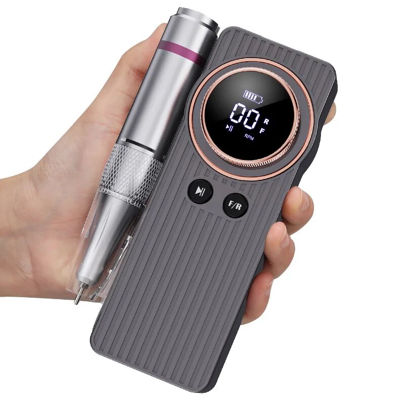 35000RPM Nail Drill Machine - 50W USB Rechargeable Cordless Acrylic Gel Tool