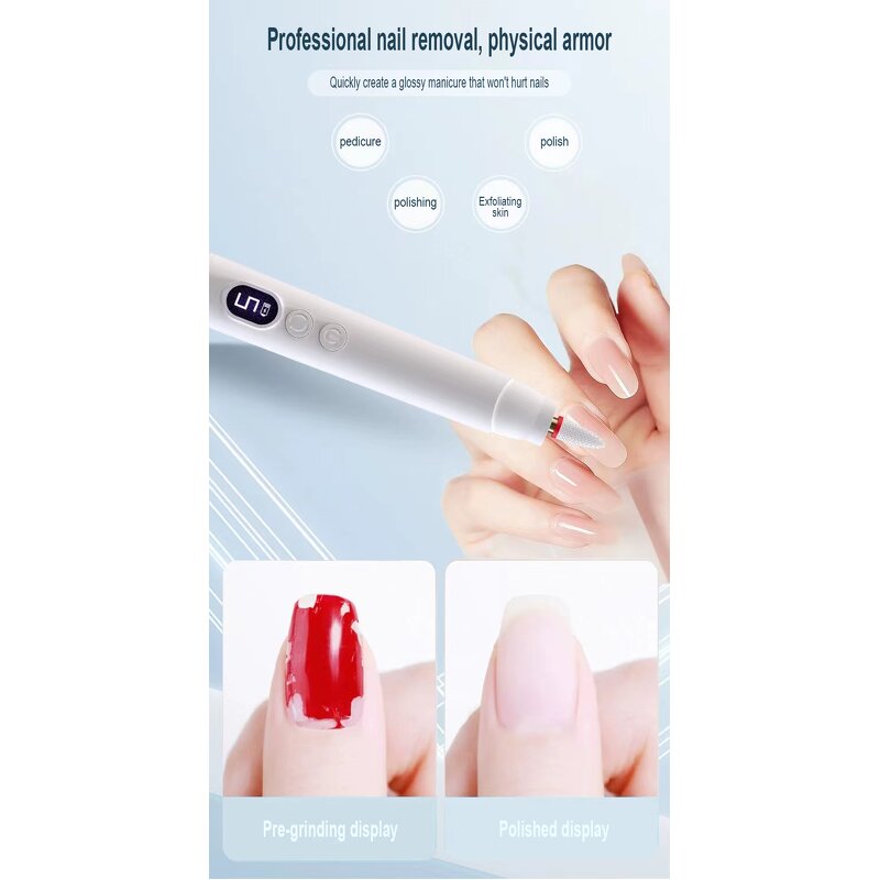5 Speed Nail Grinder - Portable Rechargeable Cordless LED Display Manicure Tool