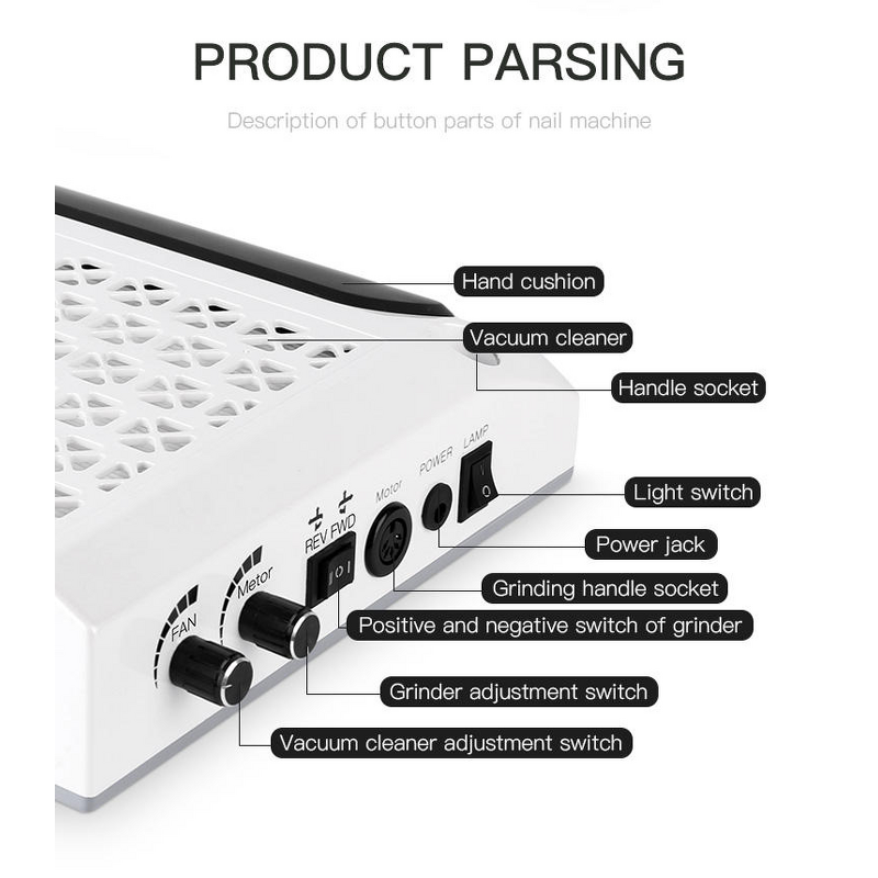 Multifunction Nail Dust Collector - New Arrival Extractor Manicure Salon Tool