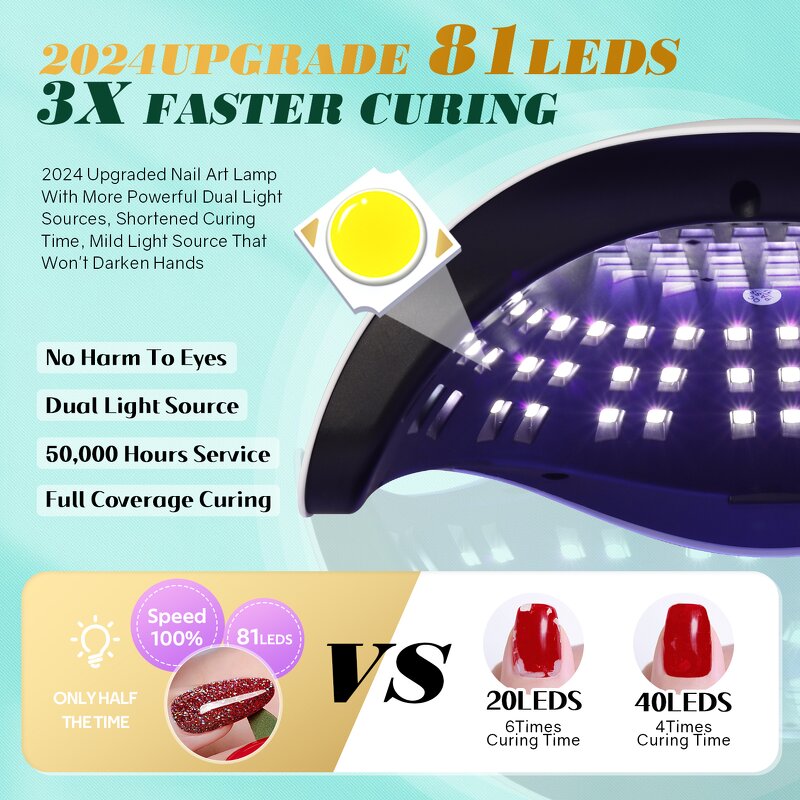 LED Nail Curing Lamp - SUN X25 380W Powerful Drying Light for All Gel Polish