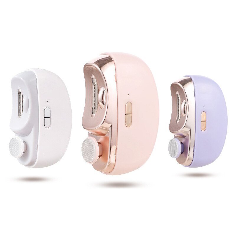 2-in-1 Electric Nail Cutter - USB Rechargeable Trimmer Polisher LED Child Lock