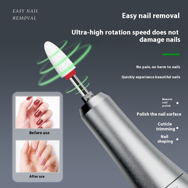 Wireless Nail Drill Machine - LED Display 40000rpm Professional Rechargeable Tool