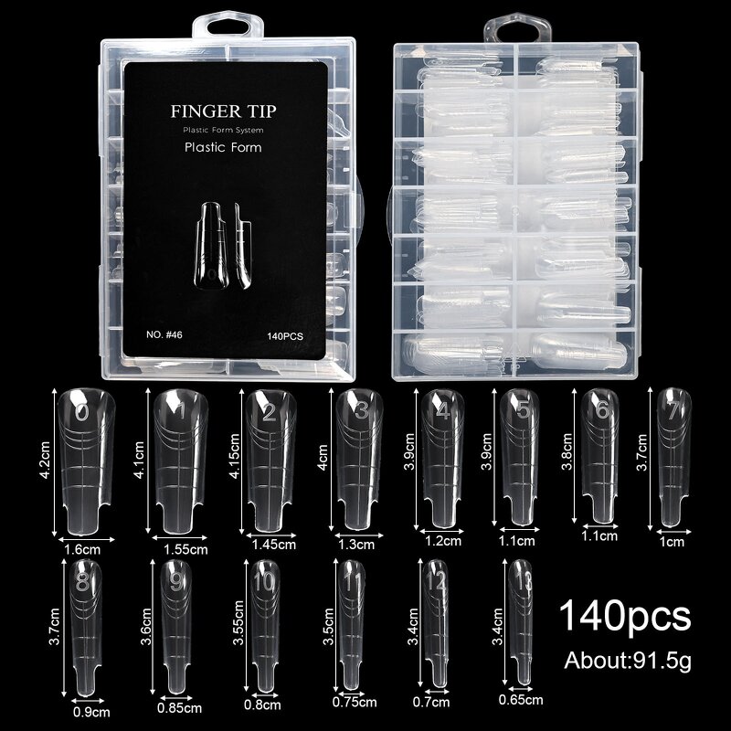 Crystal Nail Forms - Custom Logo 70-150pcs 5 Styles Full Cover Dual Forms