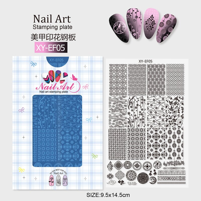 Christmas Nail Stamping Plate - Eco-friendly 5 Colors Deer Tree Transfer Template