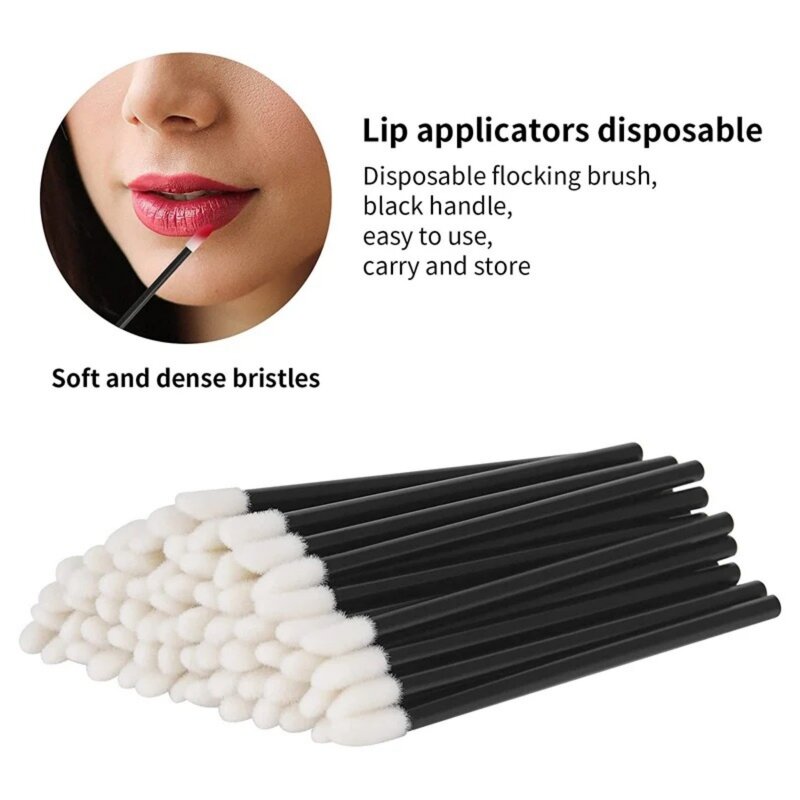 Disposable Lip Wand - Wholesale 50pcs Flocking Spoolies Brush Lip Gloss Applicator