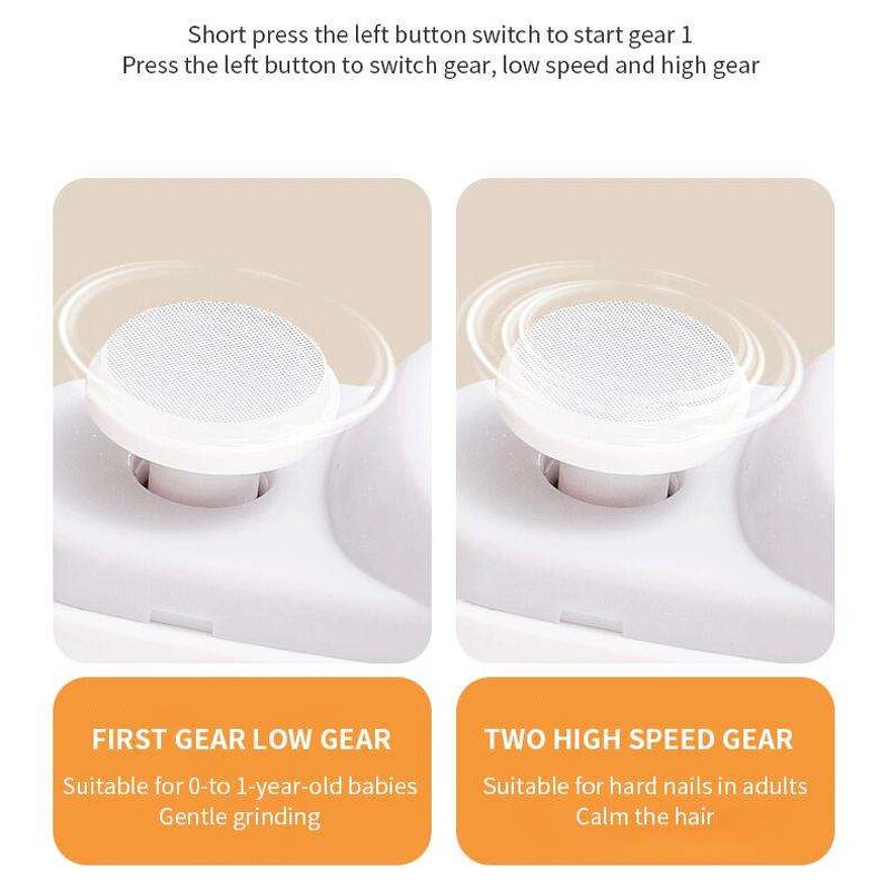 3-in-1 Baby Nail Clipper - Automatic Electric Trimmer Polishing with Light