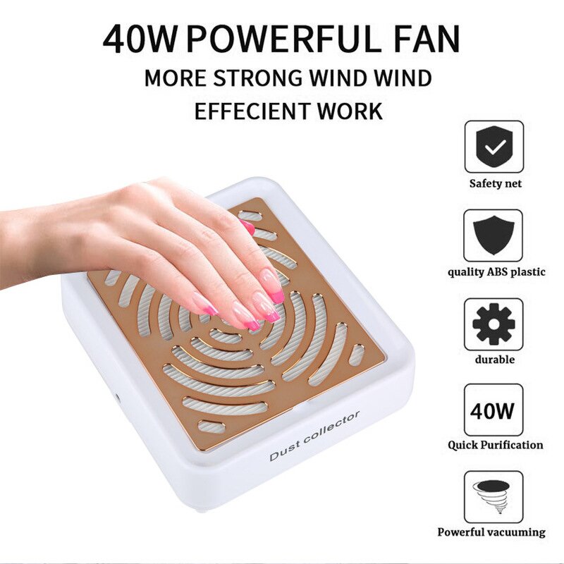 Desktop Nail Dust Collector - Professional New Style Salon Manicure Equipment
