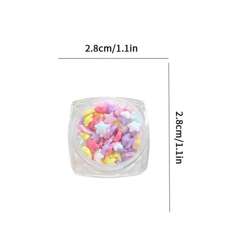 3D Nail Rhinestones - Colorful Star Moon Butterfly DIY Crystal Manicure Decor