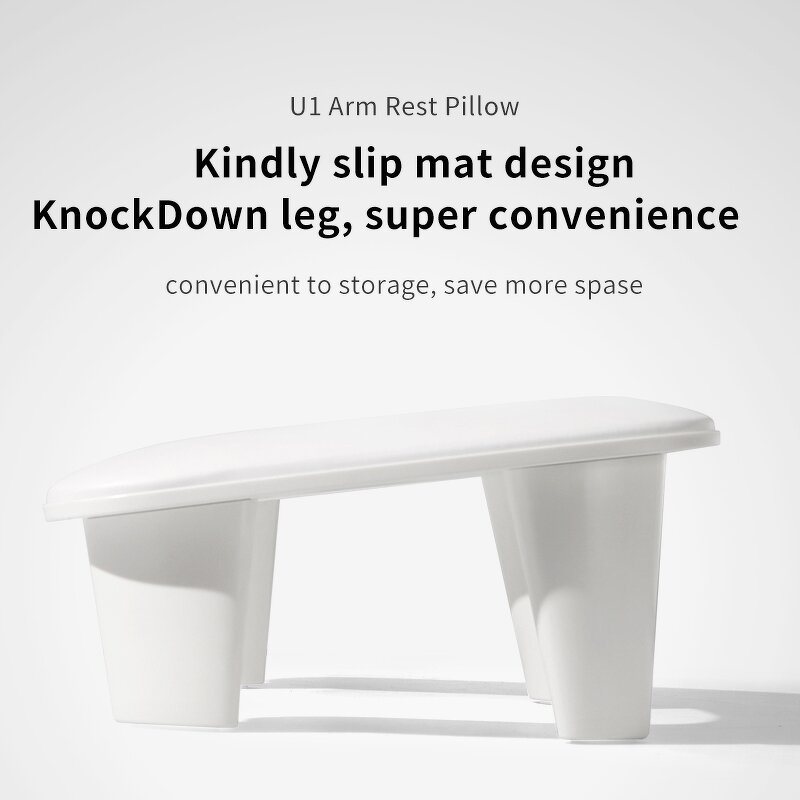 Two Hands Nail Arm Rest - Portable Removable Tilt PU Material Manicure Pillow