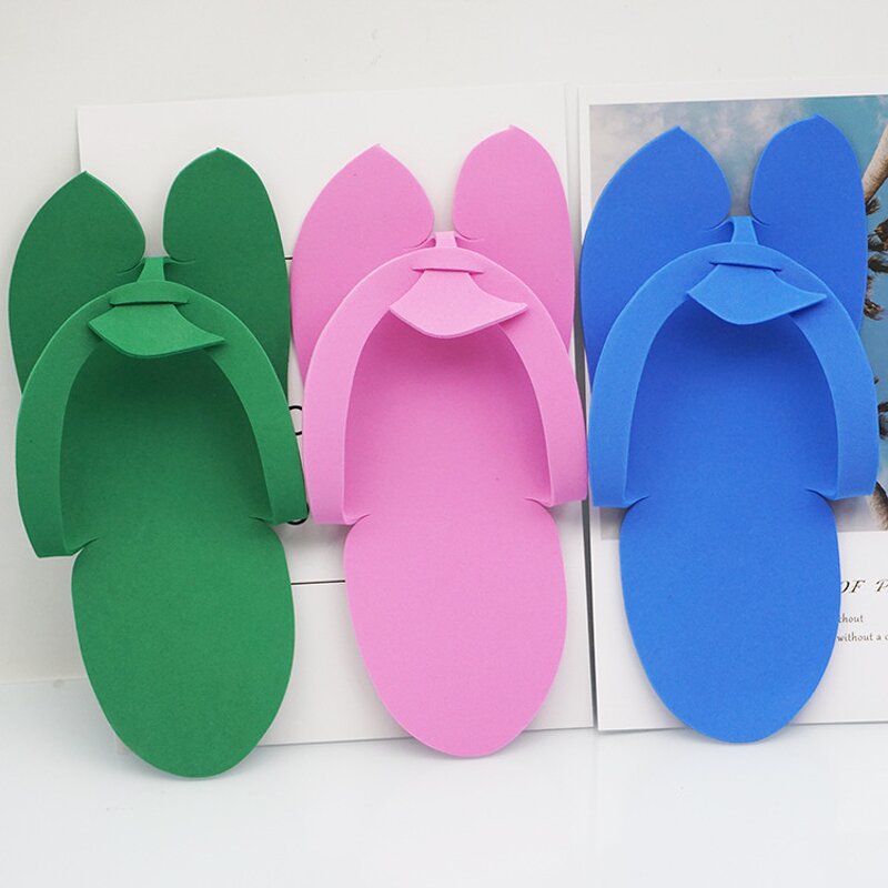 Disposable Pedicure Slippers - Foam Salon Spa Flip Flop Toe Separator Shoes