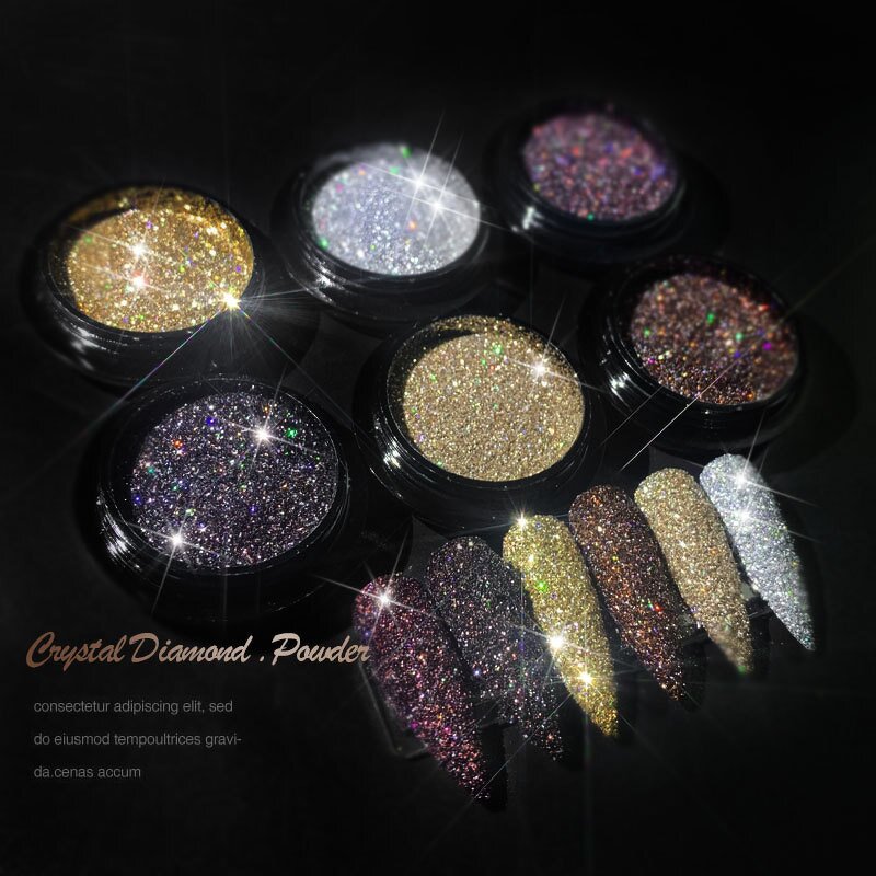 Holographic Glitter Powder - Bulk Reflective Diamond Solvent Resistant Pigment