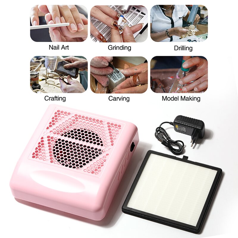 Nail Dust Collector - New Design 80W Powerful Functional Vacuum Machine for Salon