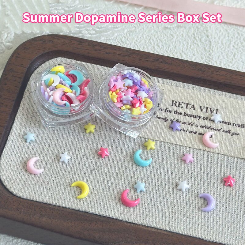 3D Nail Rhinestones - Colorful Star Moon Butterfly DIY Crystal Manicure Decor