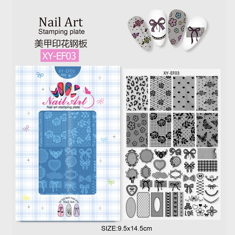 Christmas Nail Stamping Plate - Eco-friendly 5 Colors Deer Tree Transfer Template