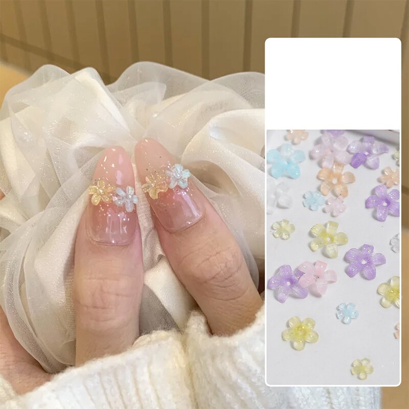 3D Flower Rhinestones - Wholesale Transparent Five-Petal Mini Ice Permeable Decor