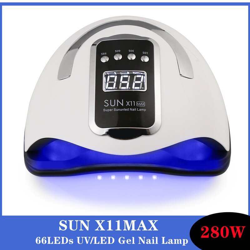 UV LED Nail Lamp - SUN X11 MAX 280w 66 LED 10s/30s/60s/99s Timing Salon Tool
