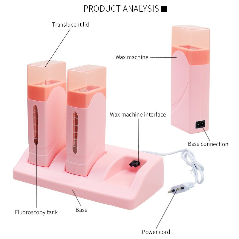 Three-Seat Wax Heater - 300g Powerful Kit with Portable Roll-On Wax Machine