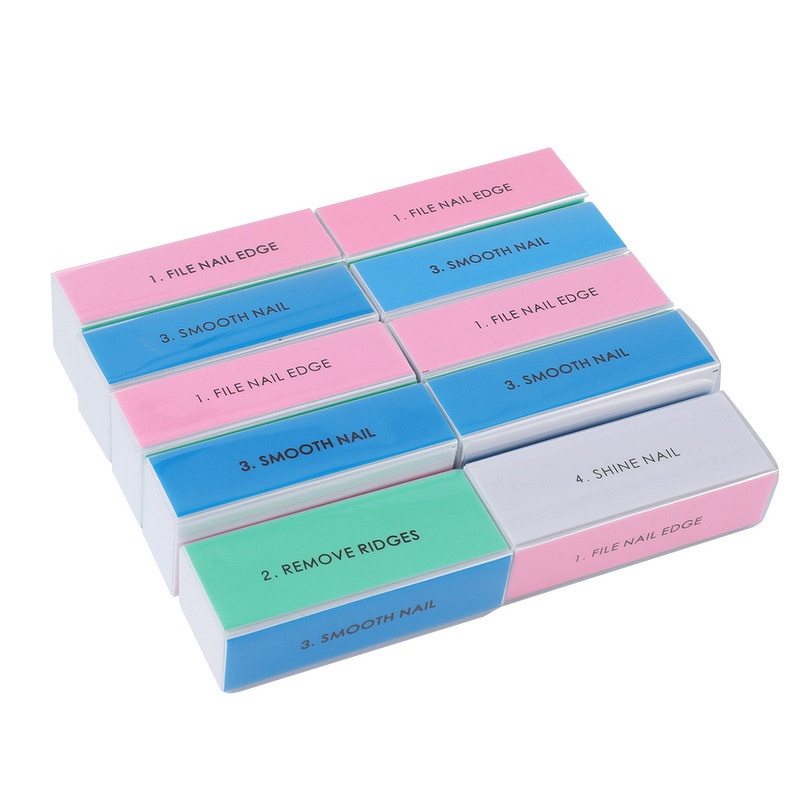 Four-Sided Polishing Block - Colorful Double Side for Nail Jewelry Manicure Tool