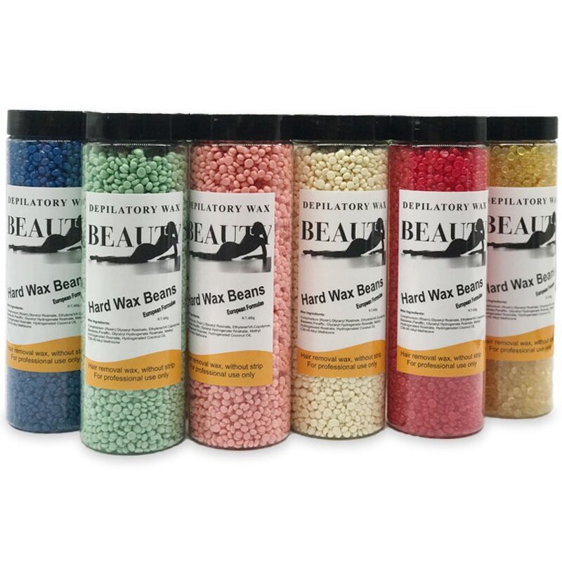 Hard Wax Beans - 400g Paper-Free 10 Colors Multi Flavors Full Body Hair Removal