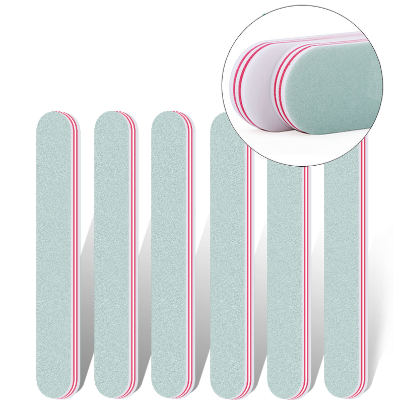 Green-White Nail Buffer - 600/3000 Shining Polish Buffing File Custom Logo