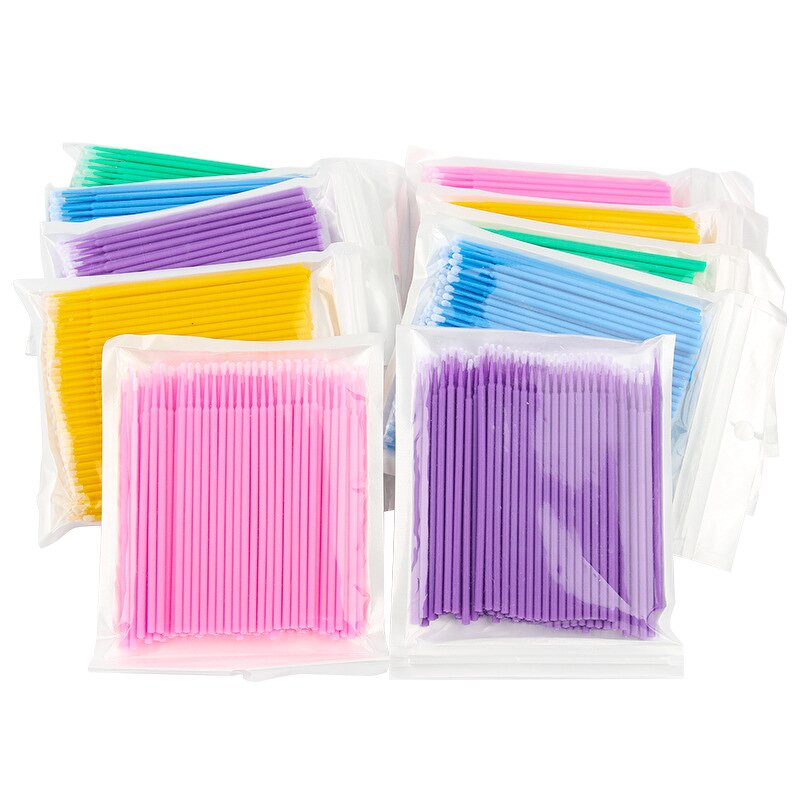 Disposable Micro Brush - Wholesale 100pcs Eyelash Cleaning Cotton Swab Applicator