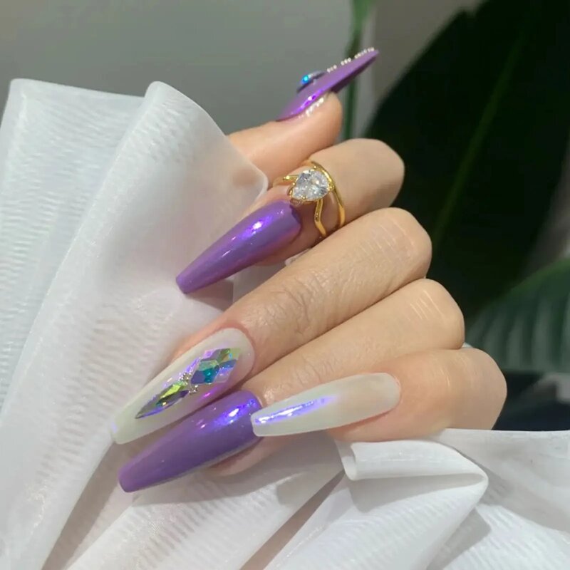 Solid Mirror Powder Set - Nail Pigment Palette Dust Gradient Glitter DIY Tool