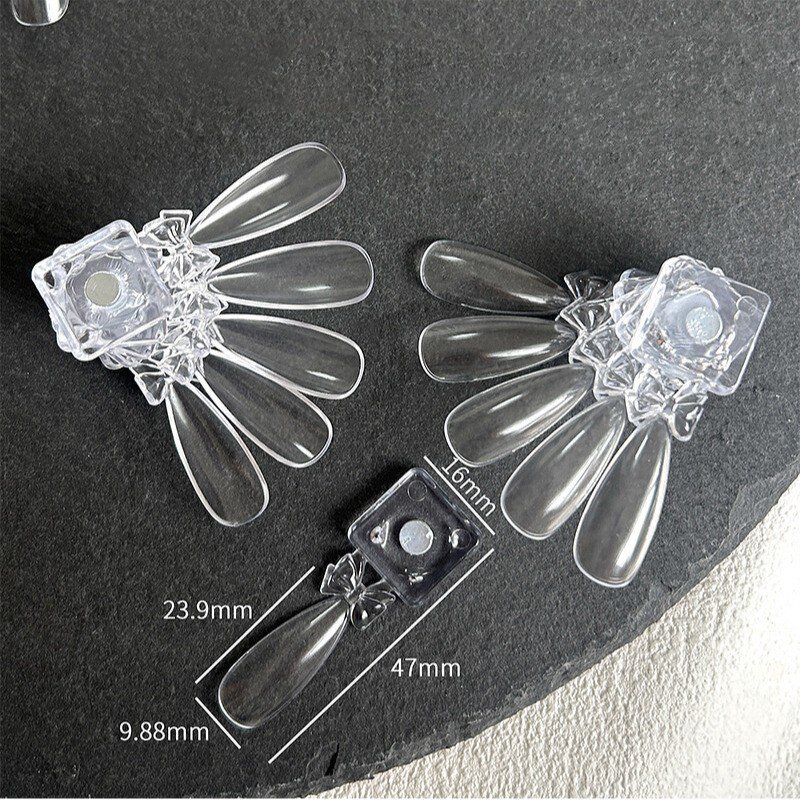 Magnetic Nail Tip Display - Wholesale Clear Color Card 50pcs Stiletto Stand