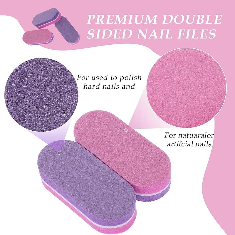 Mini Nail File Buffer - Professional Double-sided Design Custom Logo Manicure Tool