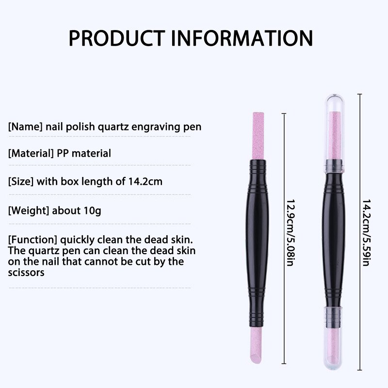 Stone Nail File - 1PC Unique Professional Cuticle Trimmer Buffer Pedicure Tool