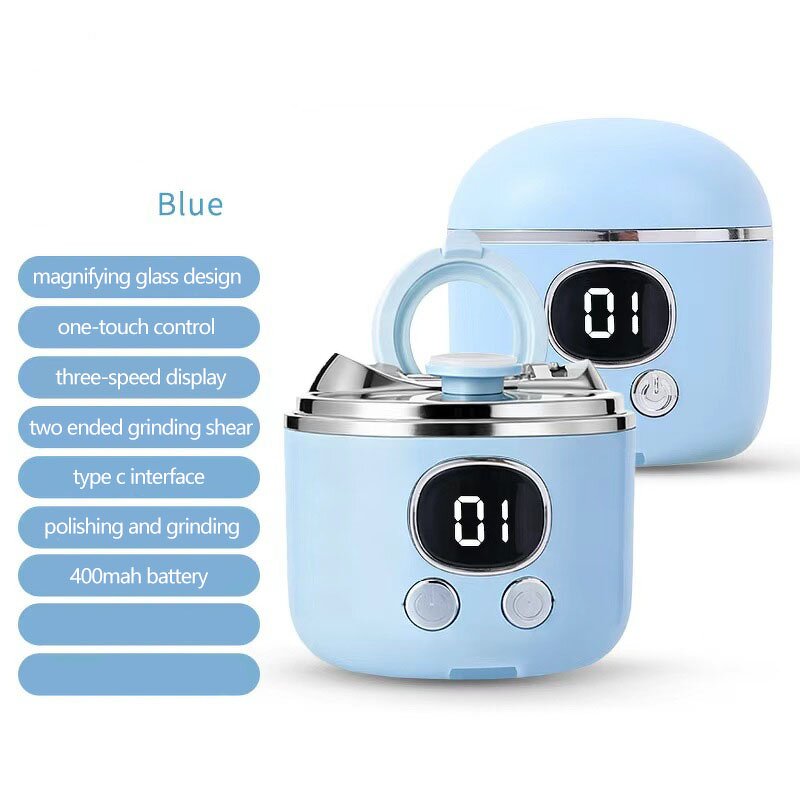 2 in 1 Electric Nail Clipper - Fully Automatic with Magnifier Adults Baby Tool