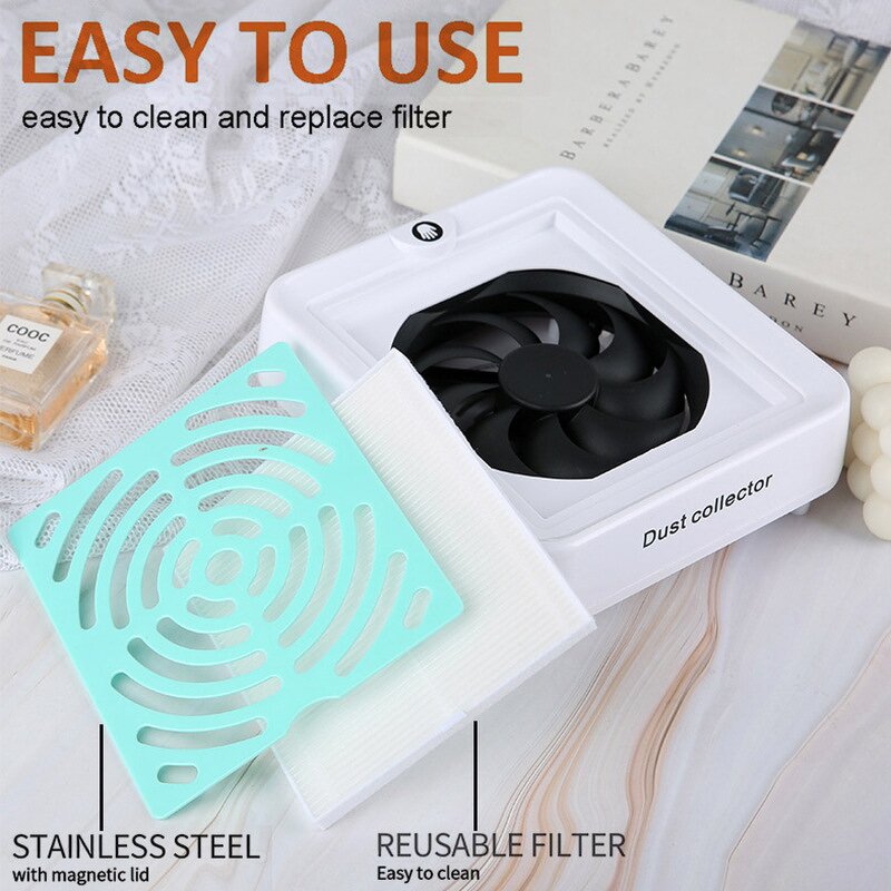 Desktop Nail Dust Collector - Professional New Style Salon Manicure Equipment