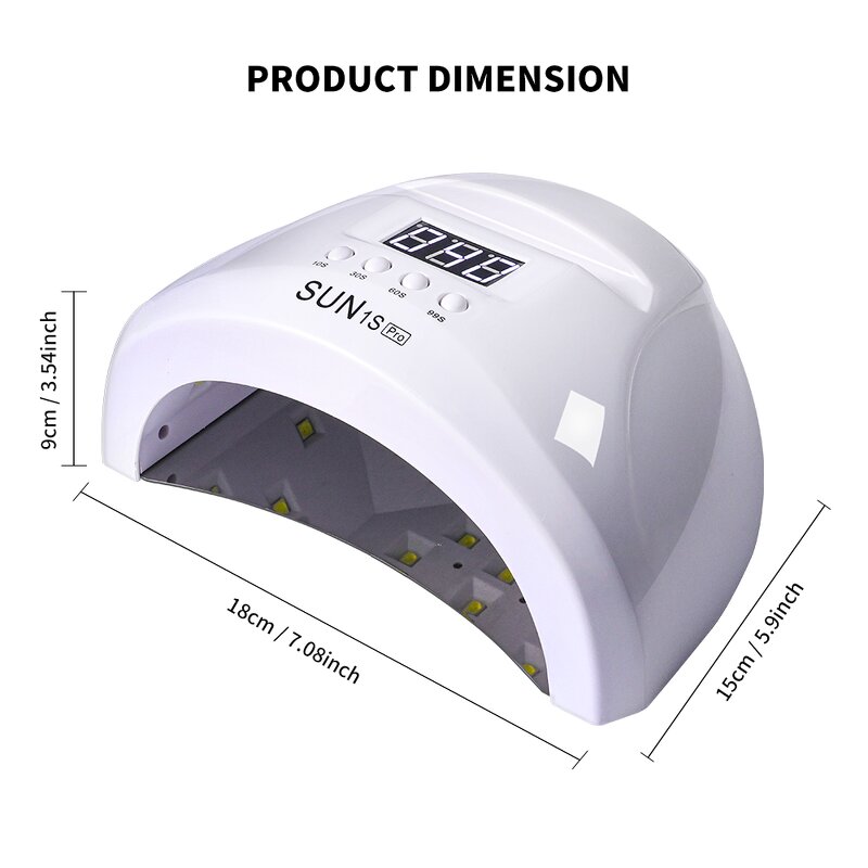 120w UV LED Nail Lamp - 36led 4-Level Timing Intellisense Quick Drying Tool