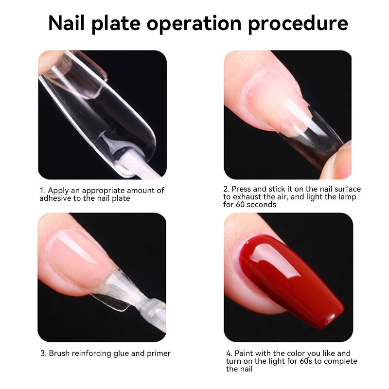550PCS False Nail Tips - 2025 Stiletto Square Full Cover Acrylic Extensions