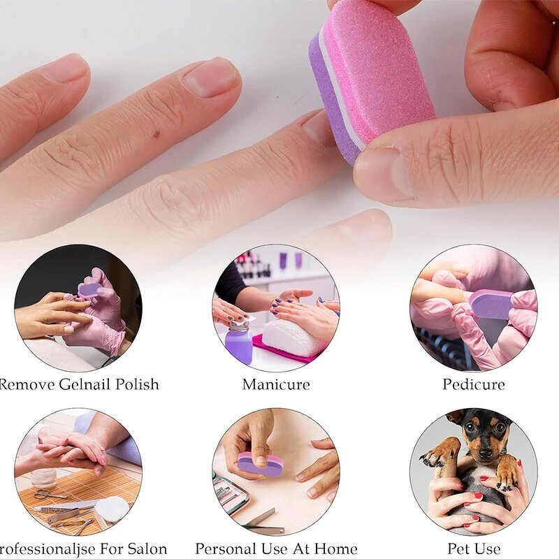 Mini Nail File Buffer - Professional Double-sided Design Custom Logo Manicure Tool