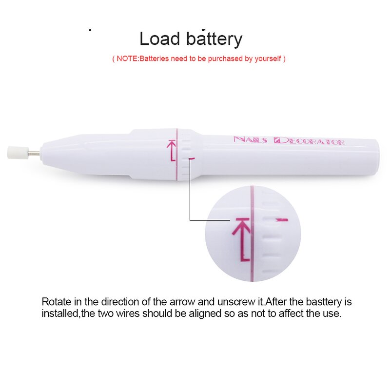 Mini Electric Nail Drill Pen - Low Noise 5 Polishers Set Manicure Pedicure Tool