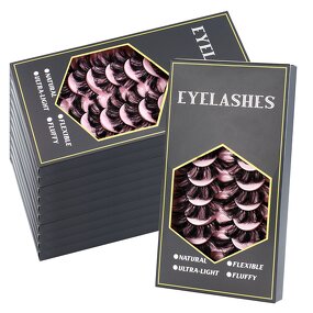 8d Mink Eyelashes - Wholesale 10 Pair 25mm Faux Lashes Custom Packaging Book
