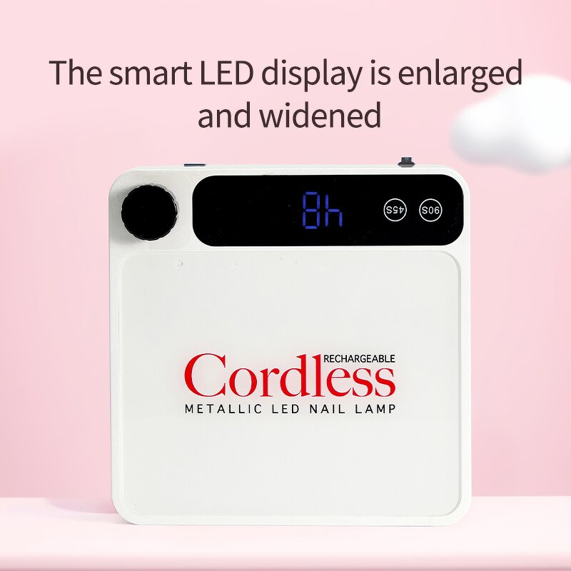 86W UV LED Nail Lamp - 2025 Professional Rechargeable Portable with Steel Tray