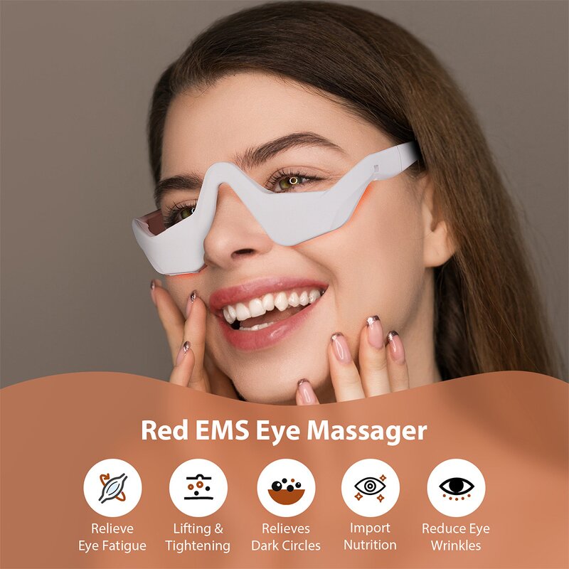 LED Eye Massager - Anti-Wrinkle Red Light Micro-Current Dark Circles Remover