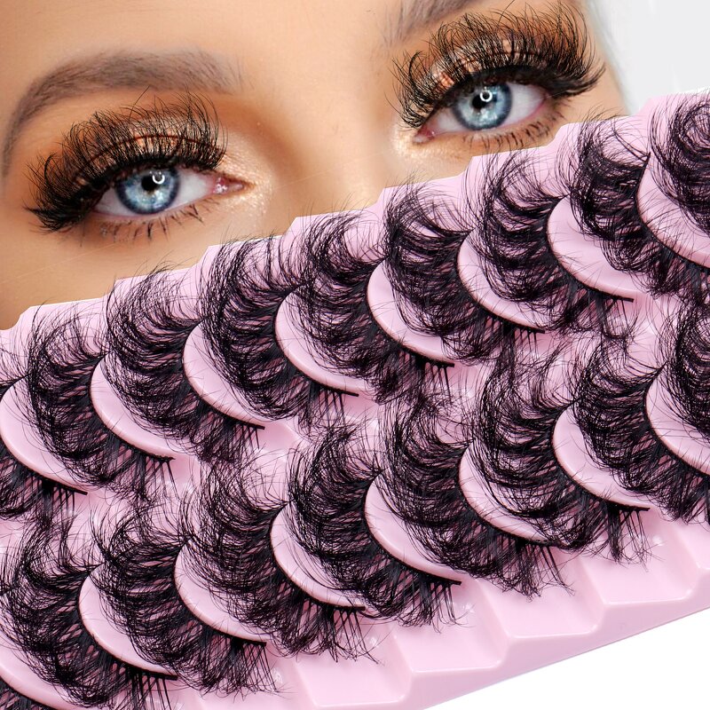8d Mink Eyelashes - Wholesale 10 Pair 25mm Faux Lashes Custom Packaging Book