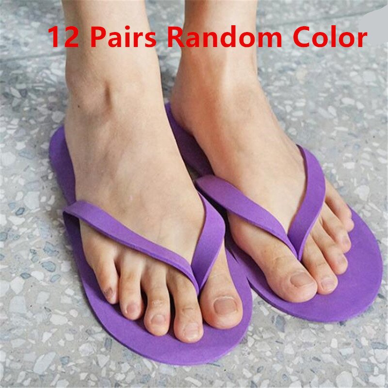 Disposable Spa Slippers - Anti-Slip EVA for Pedicure Salon Hotel Home Bath Travel