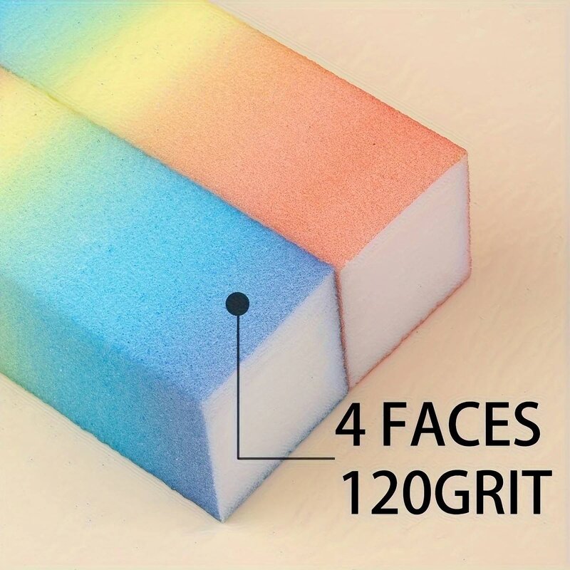 4 Way Nail Buffer Block - Washable 100/120/180 Grit Custom Logo Manicure Tool