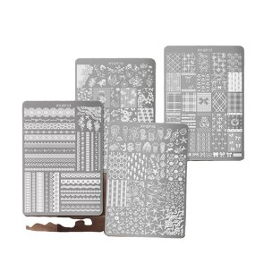 Christmas Nail Stamping Plate - Eco-friendly 5 Colors Deer Tree Transfer Template