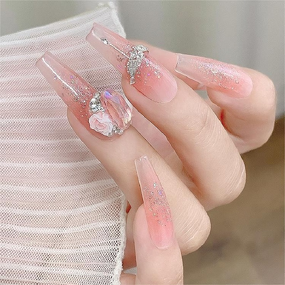 3D Nail Charms - Crystal Pile Diamond Heart Rectangular Pearl Alloy Jewelry