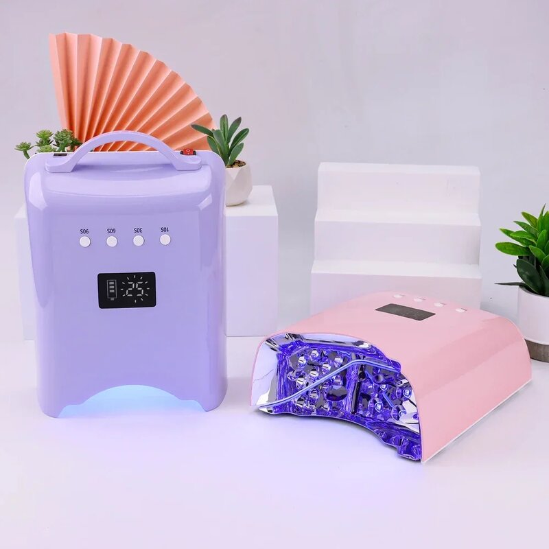 78W Rechargeable Nail Lamp - LED Screen Infrared 4 Modes Quick Curing Machine