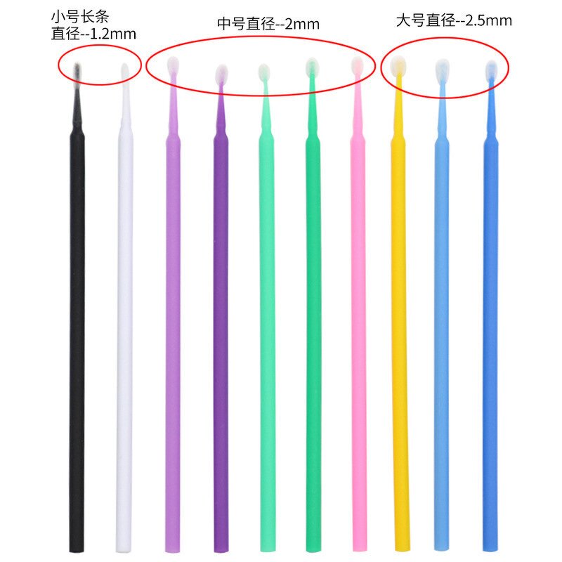 Disposable Micro Brush - Wholesale 100pcs Eyelash Cleaning Cotton Swab Applicator